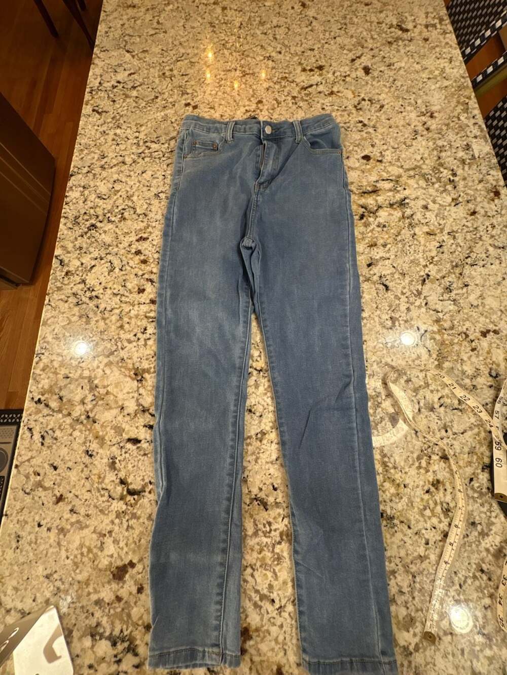 PrettyLittleThing 5 Pocket Skinny Jeans Size US 10 Light Wash